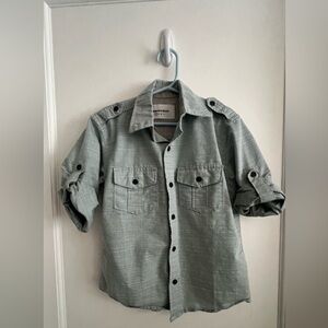 Paper Denim & Cloth Light Blue/Green Kids Shirt - size 4